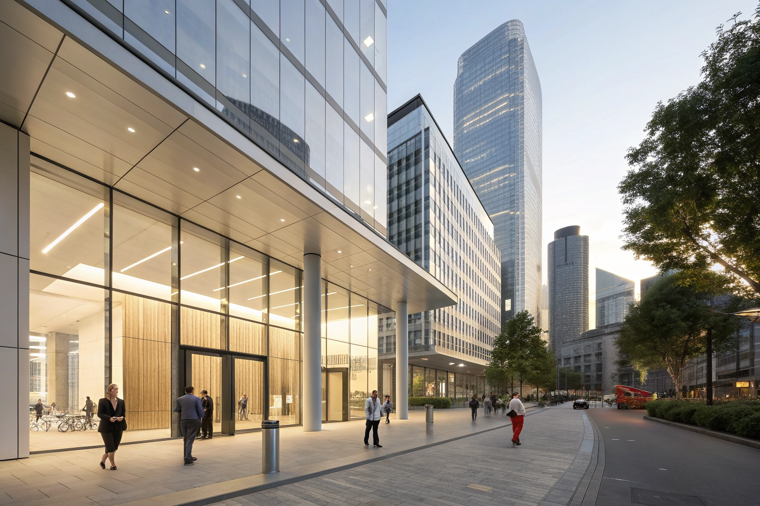 Modern office building in London, UK