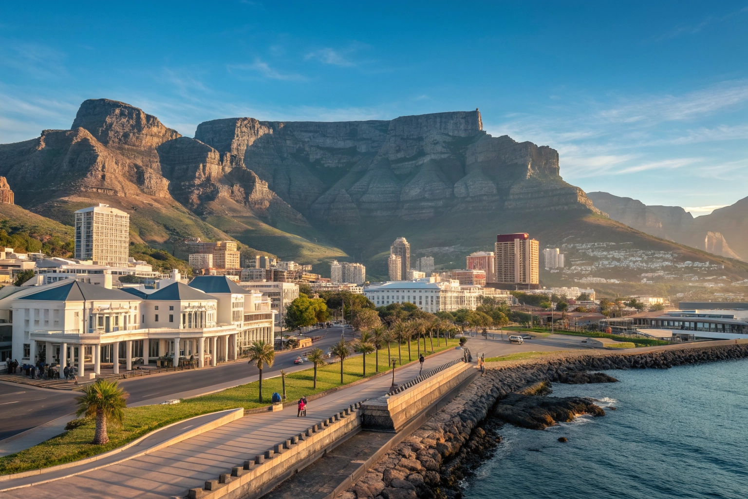 Cape Town city skyline with Table Mountain, South Africa